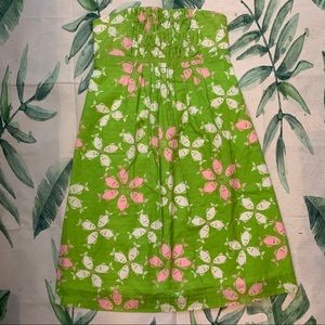 Lilly Pulitzer Fish Print Strapless Dress